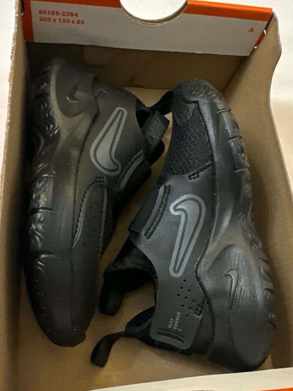 Nike Flex Running Black Slip On Sneakers Size 2y
